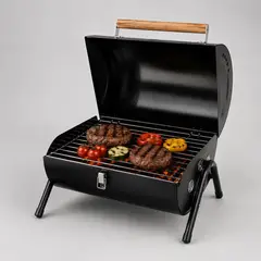 GENERICO - Parrilla A Carbón Portátil Tipo Barril Con Tapa