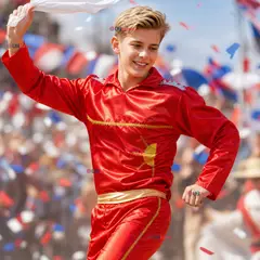 UTILISIMO - Traje Típico Caporal Rojo Danza Tradicional Fiestas Patrias