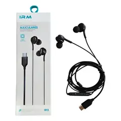 IRM - Audífonos Tipo C – In-Ear con Micrófono - 120 cm - Comodidad y Sonido Claro