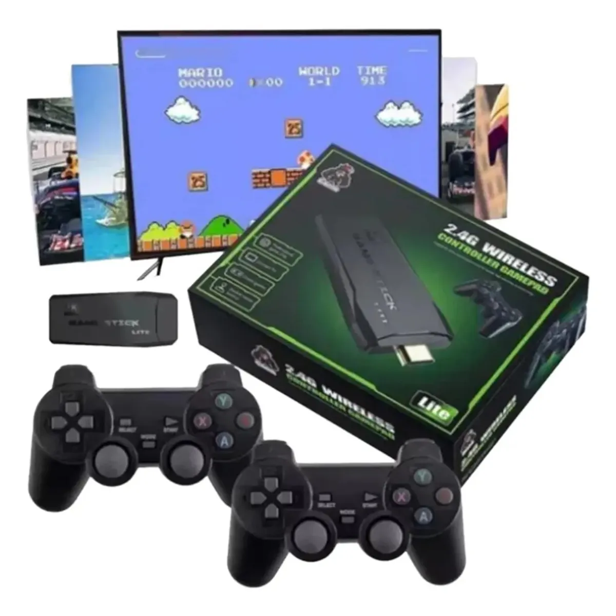 GENERICO - Accesorios Juegos Retro Inalámbrico 4k Hdmi 10000+ 64gb