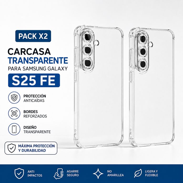GENERICO CARCASA PARA GALAXY S25 FE PACK X2