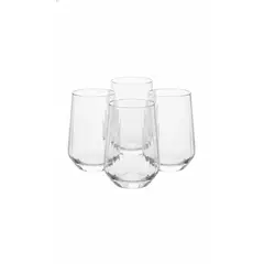 GENERICO - Set 4 Vasos Vidrio Whisky Zaphire Piscolero Glasso 410mL