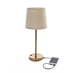 DISEÑO 3 - Lámpara de Sobremesa USB Bronce