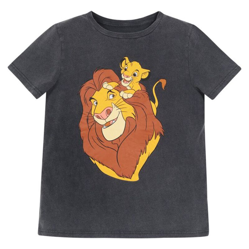 DISNEY - Polera Mujer Rey Leon Mufasa Gris Disney