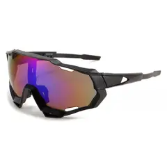 GENERICO - Lentes de Ciclismo Deportivos B-098 UV400 Marco TR90 Negro Multicolor