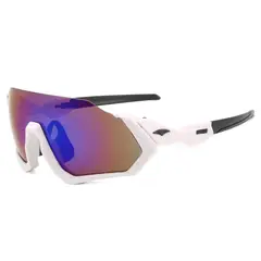GENERICO - Lentes de Ciclismo Deportivos B-090 UV400 Marco TR90 Negro Rojo Amarillo