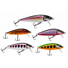 GENERICO - Pack 5 Senuelos Poseidon Minnow Pesca Deportiva Anzuelos Triples