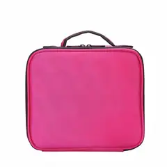 VIDA BUENAS - Maleta Portátil Color Rojo Fuerte Tela Para Maquillaje Manicure Cosmetología