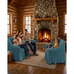 MYLHOGAR - Protector Sofá Living Elástico 3 Piezas Ajuste Perfecto