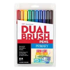 TOMBOW - Set 10 Marcadores Dual Brush Pen Primary