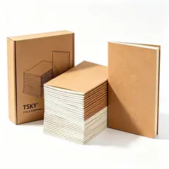 TSKY CHILE SHOPPING - Set 20 Libretas A5 Papel Kraft Ecológicas 72 Paginas Rayadas Croquera Minimalista Sustentable