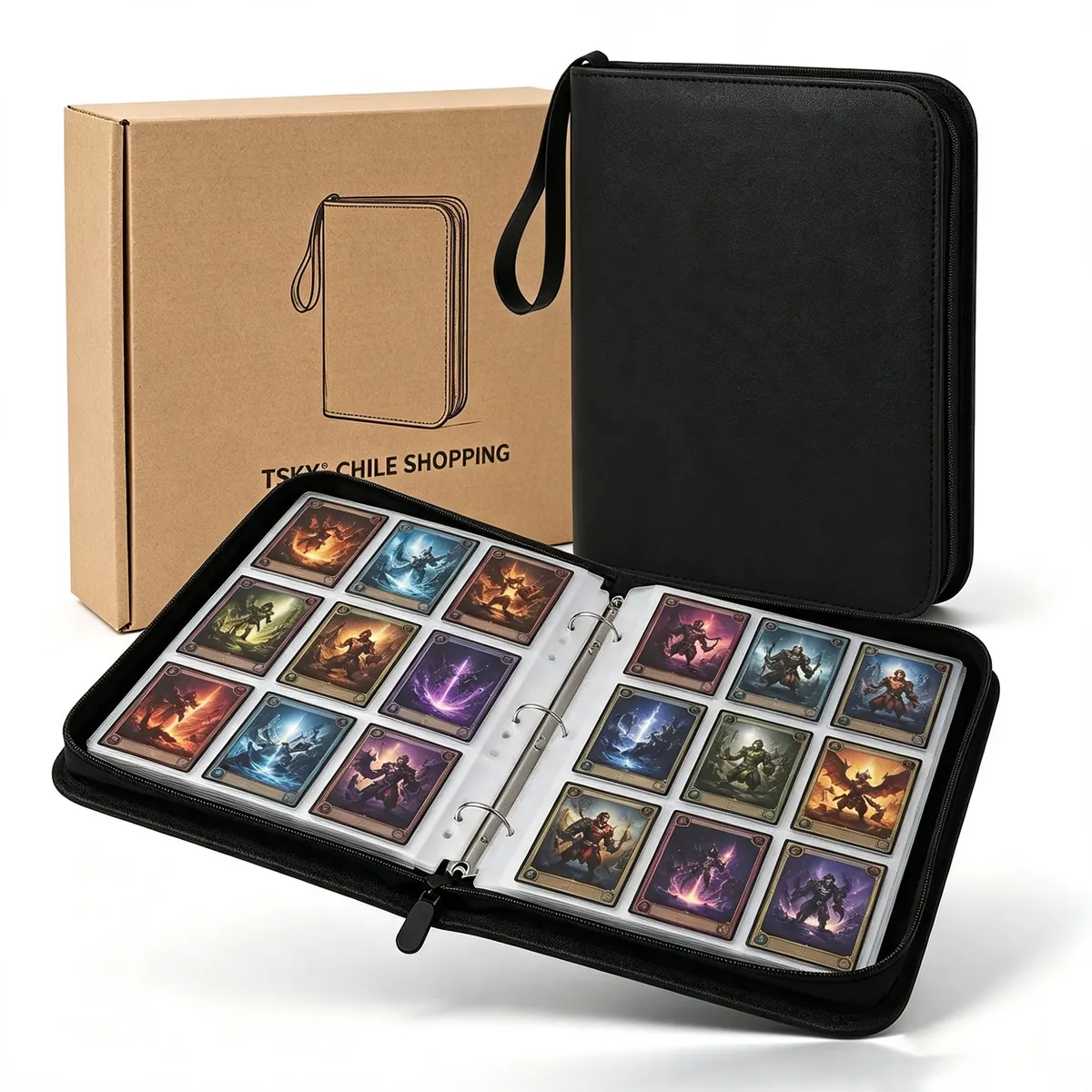 TSKY CHILE SHOPPING - Carpeta Coleccionadora De Cartas 900 Bolsillos Tcg Compatible con Pokémon Mitos Y Leyendas Álbum Pro