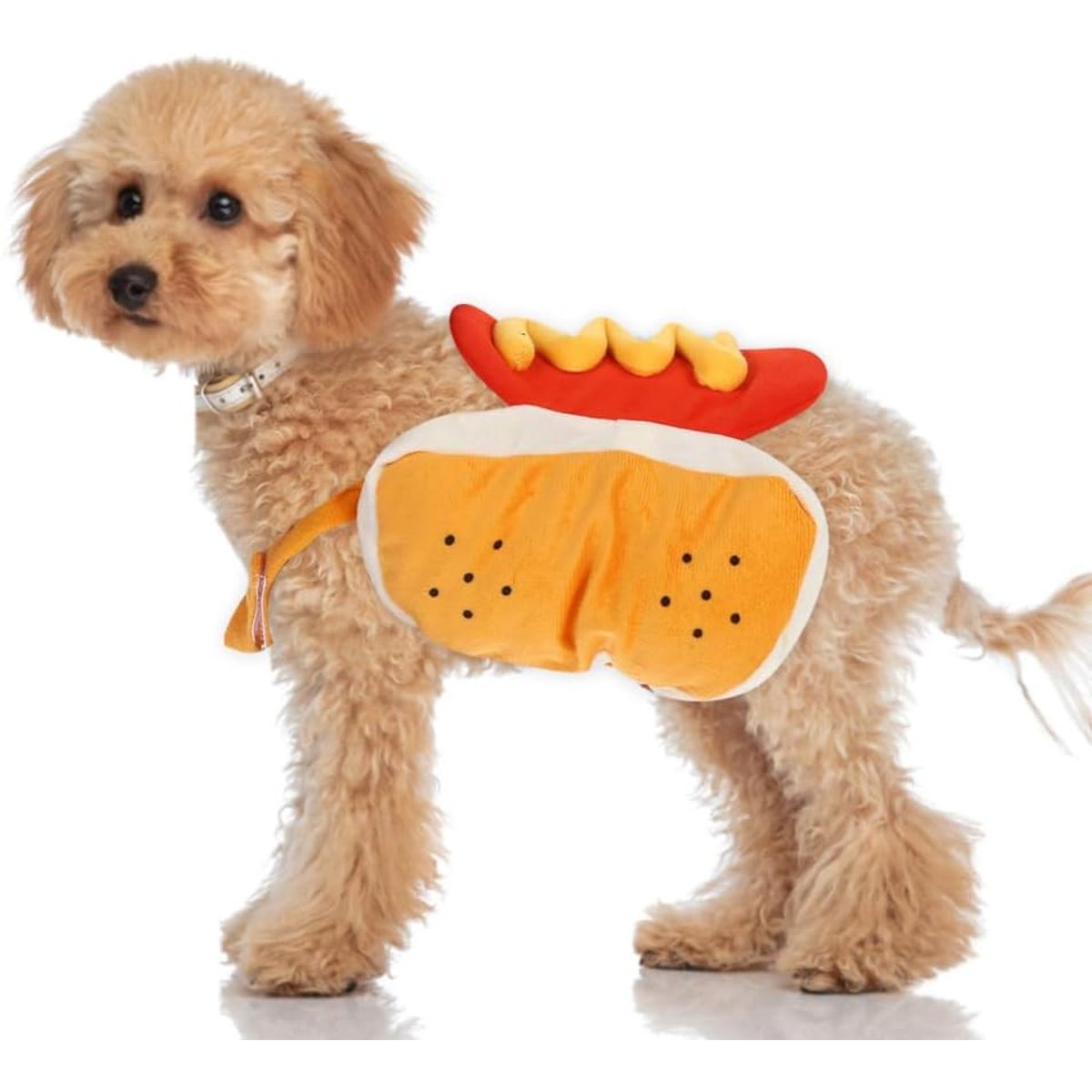 KUANGYE - Disfraz Para Perros, Gatos Diseño Hot Dog Halloween Mascotas