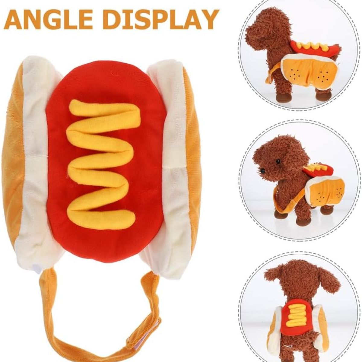 KUANGYE - Disfraz Para Perros, Gatos Diseño Hot Dog Halloween Mascotas