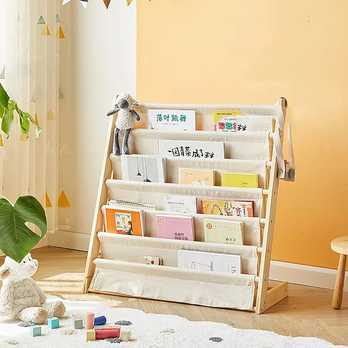 Librero de Madera Diseño Blanco Infantil Estantería Organizador Libros Juguetero, marca SANTU HOME & DECO - Foto Principal
