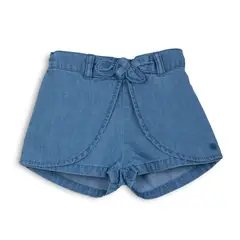 PILLIN - Short Falda Bebé Niña Cintura Ajustable Azul