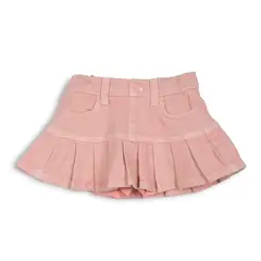 PILLIN - Short Falda Bebé Niña Denim Bolsillos Coral