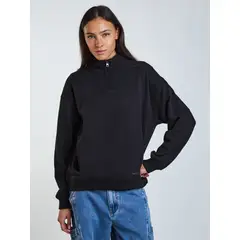 MAUI AND SONS - Poleron HZ Nima Negro Mujer