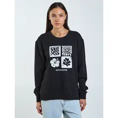MAUI AND SONS - Poleron CR Dalia Negro Mujer