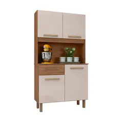 HOGA - Mueble de Cocina 4 Puertas 1 Cajón Uruguay Café Vainilla
