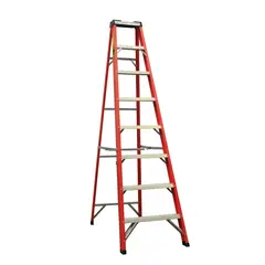 MIRLO - Escalera De Tijera Fibra De Vidrio 8 Peldaños Fg7