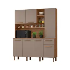 HOGA - Mueble de Cocina 7 Puertas 1 Cajón La Paz Café Moka