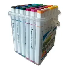 OEM - Set 36 Marcadores Destacadores Doble Punta 36 Colores