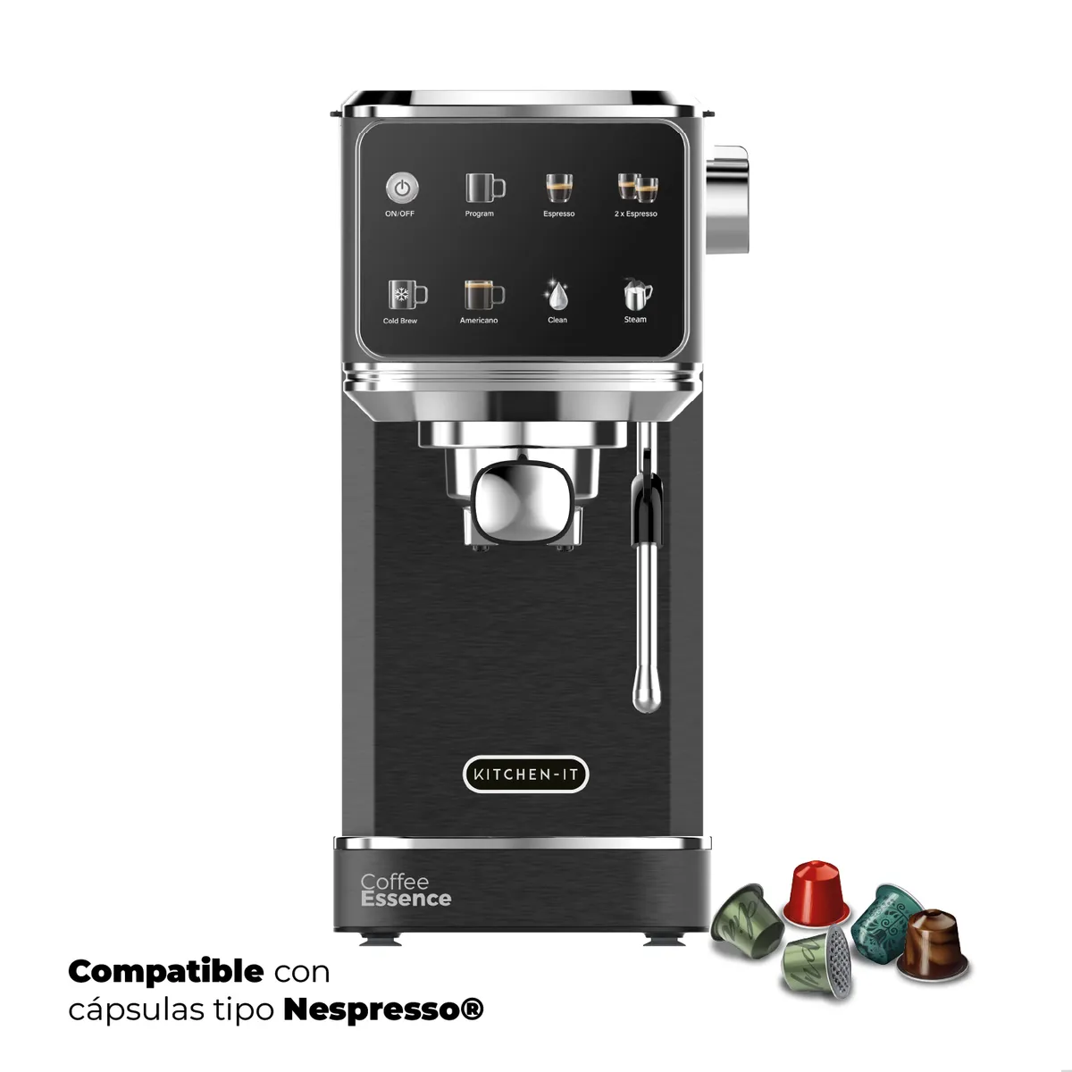 KITCHEN IT - Cafetera Espresso Slim Shot 7 en 1