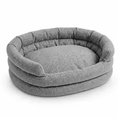 LITTLE PETS - Cama Mascotas Redonda 56cm Descanso Antideslizante