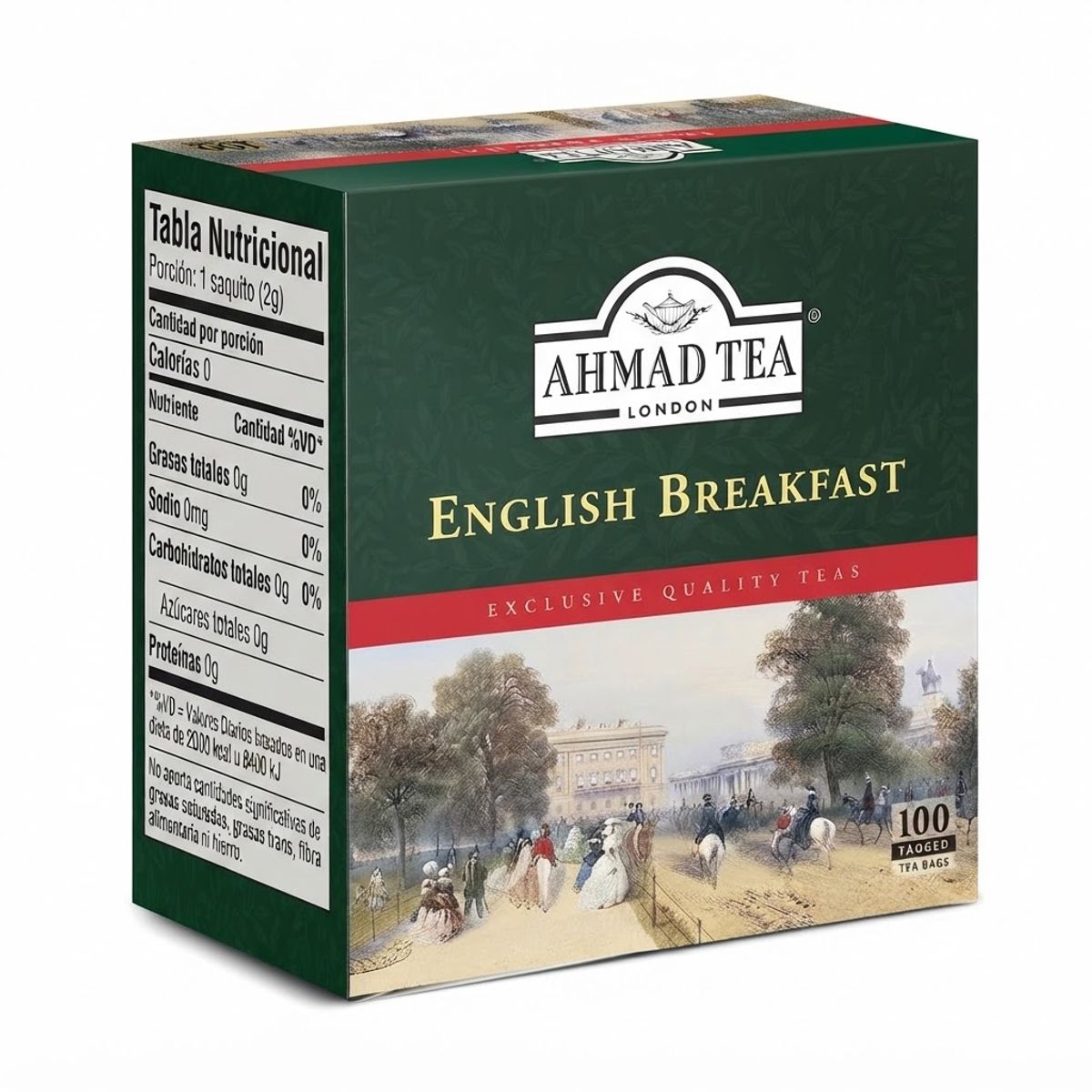 5FIVE - Té Ahmad English Breakfast - 100 Bolsitas Tagged Te Negro