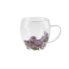 GENERICO - Taza De Vidrio Con Flores Secas 250 ml