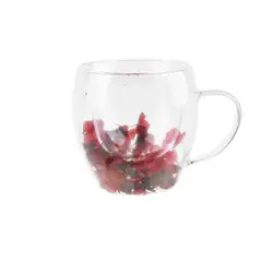 GENERICO - Taza De Vidrio Con Diseño De Hojas 250ml