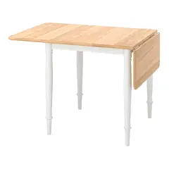IKEA - DANDERYD Mesa abatible, chapa roble/blanco, 74/134x80 cm