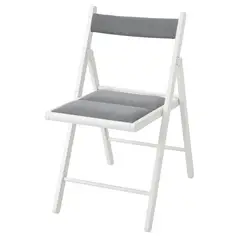 IKEA - FRÖSVI Silla plegable, blanco/Knisa gris claro