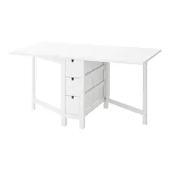 IKEA - NORDEN Mesa de alas abatibles, blanco, 26/89/152x80 cm