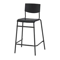 IKEA - STIG silla bar 63 alt encim negro/negro
