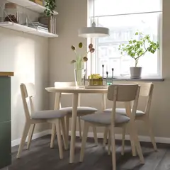 IKEA - Silla LISABO, fresno/Tallmyra blanco/negro