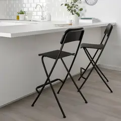 IKEA - FRANKLIN Silla bar plegable, altura de la encimera negro/negro, 63 cm
