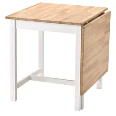IKEA - PINNTORP Mesa de alas abatibles, café/blanco pino, 67/124x75 cm