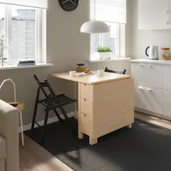 IKEA - Mesa de alas abatibles NORDEN, abedul, 26/89/152x80 cm