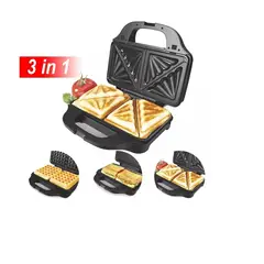 GENERICO - Tostador De Pan Waflera Sandwichera Eléctrica 1200W