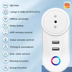 GENERICO - Enchufe Inteligente Wireless Remote Timing Wifi 16a Alexa BELUG