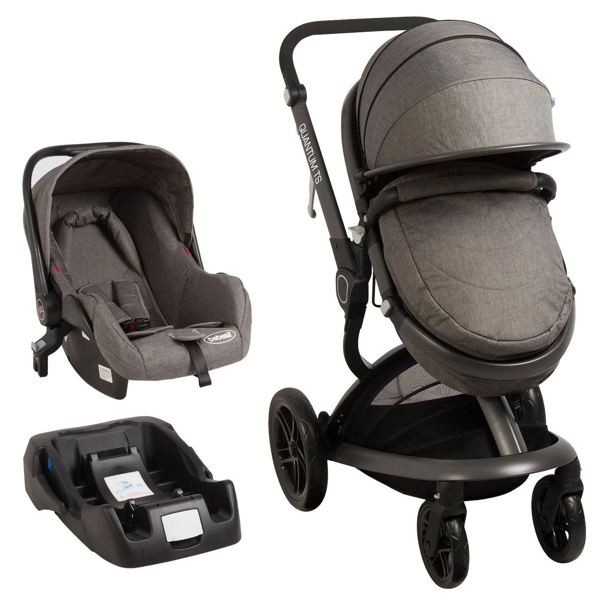 BEBESIT - Coche Travel System Quantum Grey Bebesit