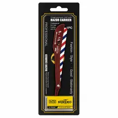 COMPRASMART CHILE - Navaja Profesional Barber Pro Rojo Porta Hojas + 5 Hojas