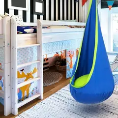 GENERICO - Columpio Sensorial Hamaca Niños Interior Y Exterio Con Cojín Color Azul