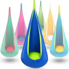GENERICO - Columpio Sensorial Hamaca Niños Interior Y Exterio Con Cojín Color Azul