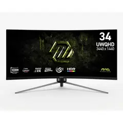 MSI - Monitor Gamer Curvo 34” MAG 345CQRF E20 UWQHD 200 Hz 0.5ms
