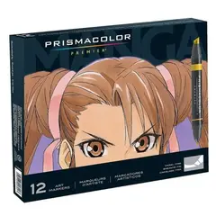 PRISMACOLOR - Set 12 Marcadores al Alcohol Premier Manga
