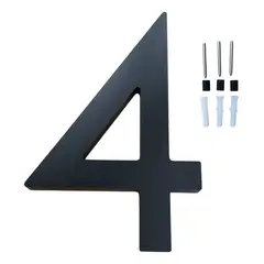 GENERICO - Números Flotantes De Dirección De Casa 15,2 Cm - Aluminio Número 4