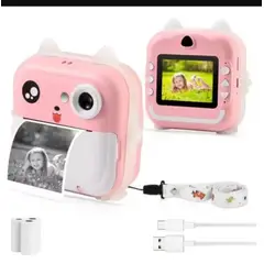 GENERICO - Mini Impresora+Camara Gatito Rosa
